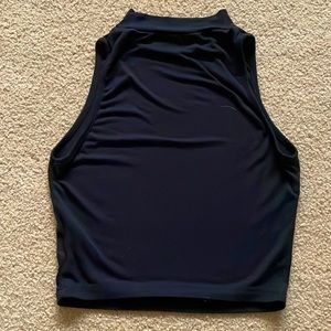 Shein black “turtle neck” tank top